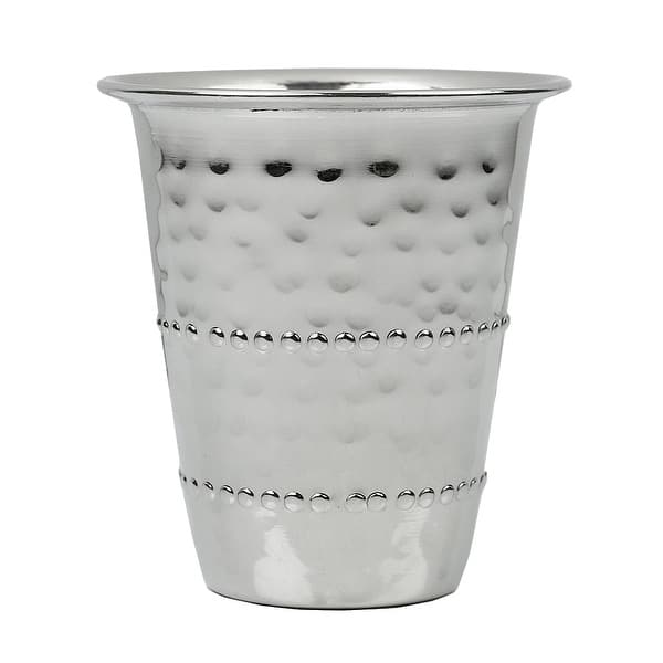 Kiddush Cup Stainless Steel Beaded Hammered 3" Bed Bath & Beyond